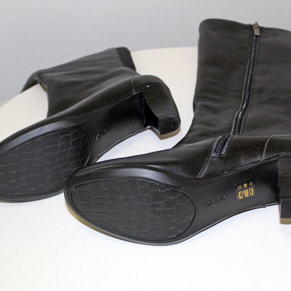 Aetrex High Heel Black Leather Boots, Size 7.5W - Picture 8 of 11